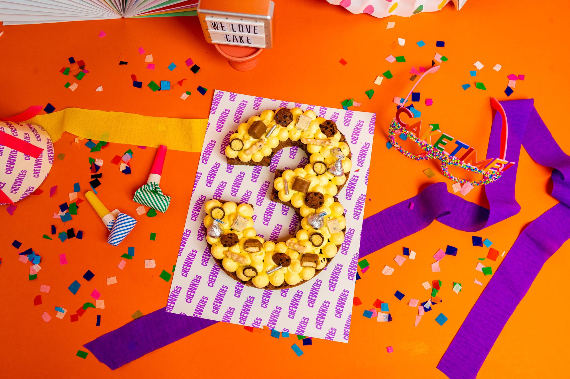 Vanilla Choc Chip Cookie Number Cake