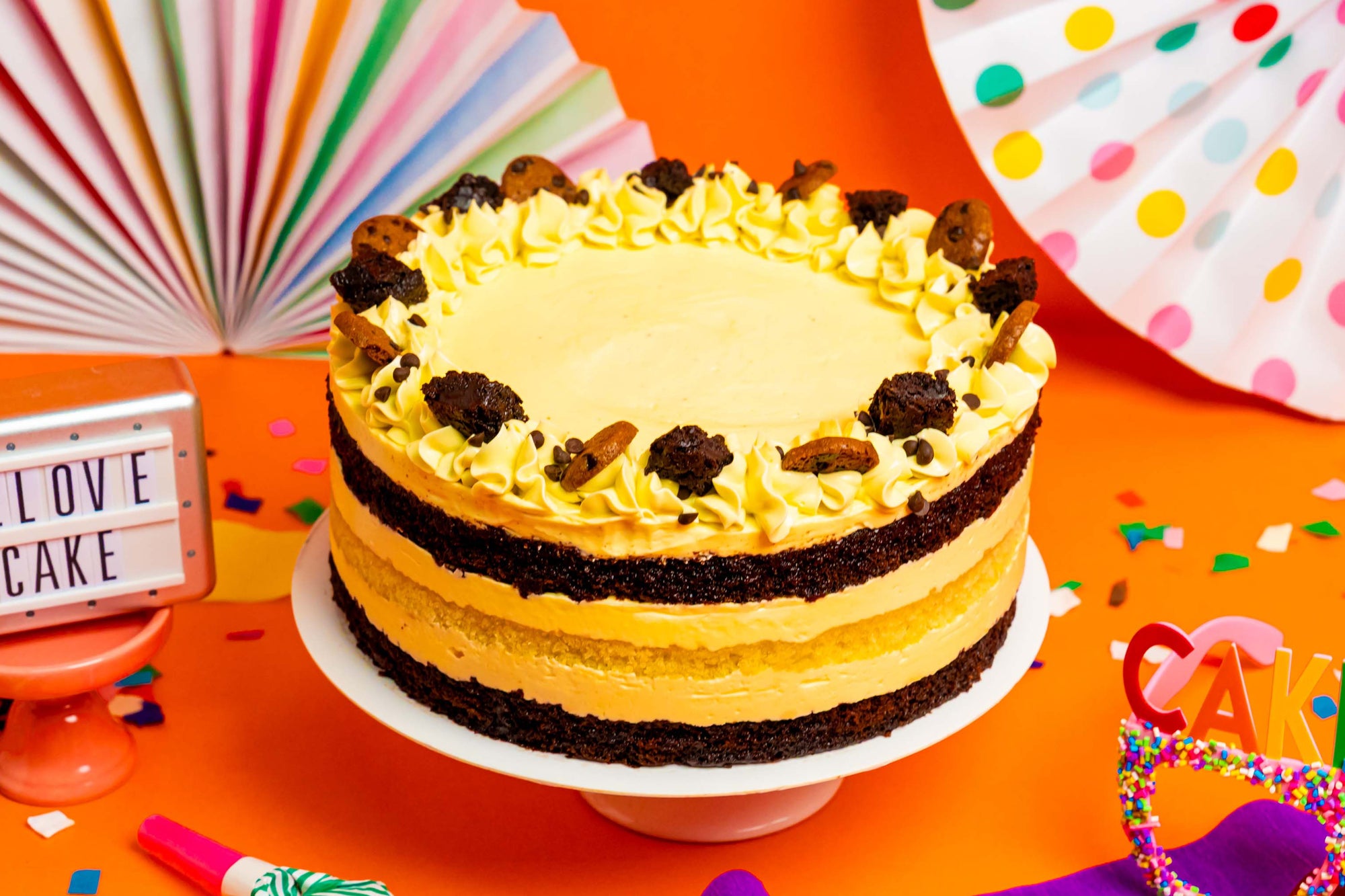 Half Baked Brownie & Cookie Cake