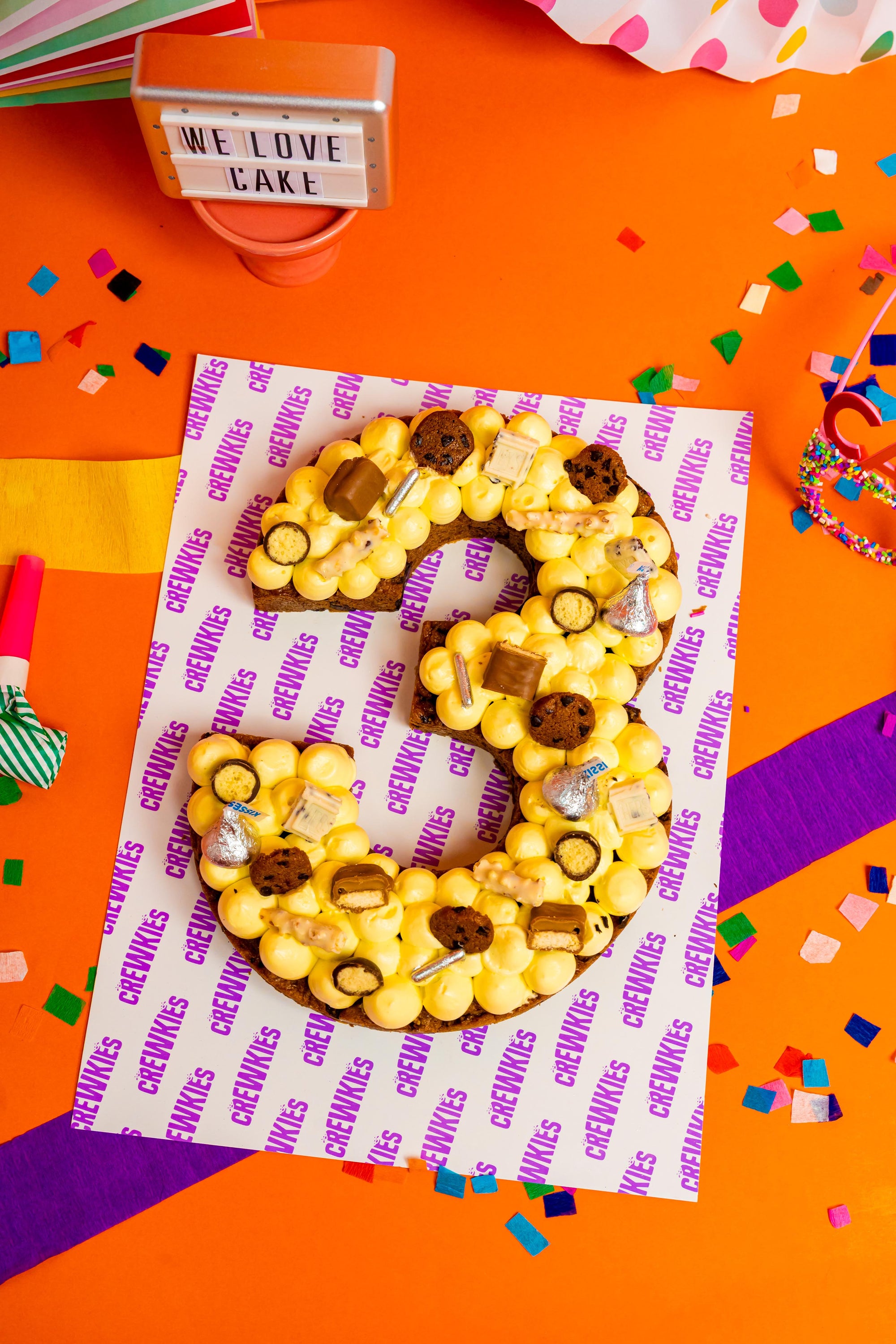 Vanilla Choc Chip Cookie Number Cake