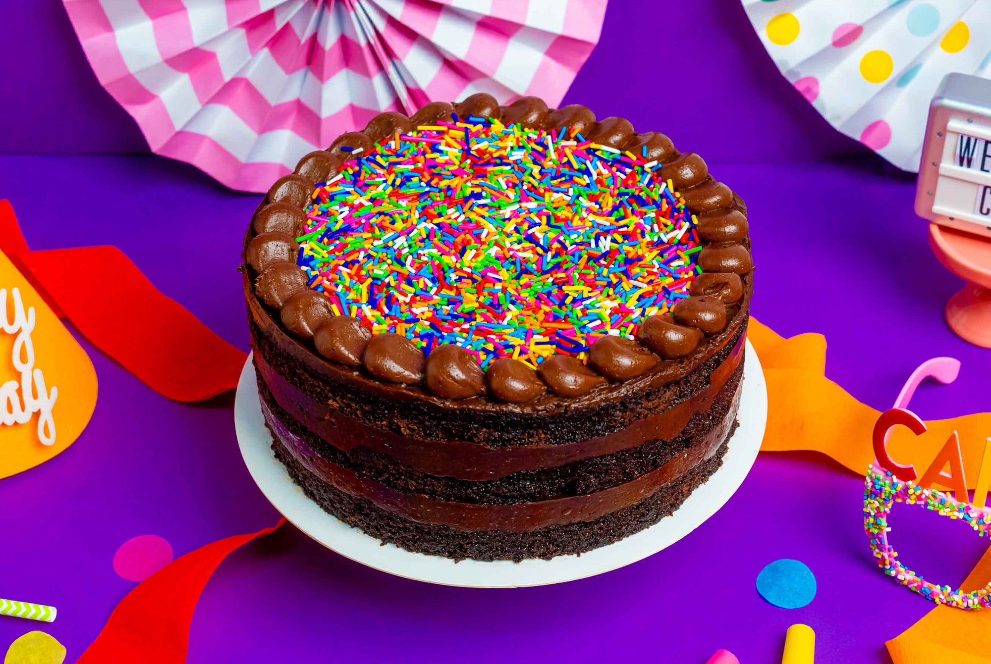 Choco-Fetti Birthday Cake